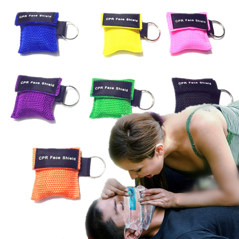 Oxygen Mask Non-Rebreather - Keychain Style CPR Face Shield Portable