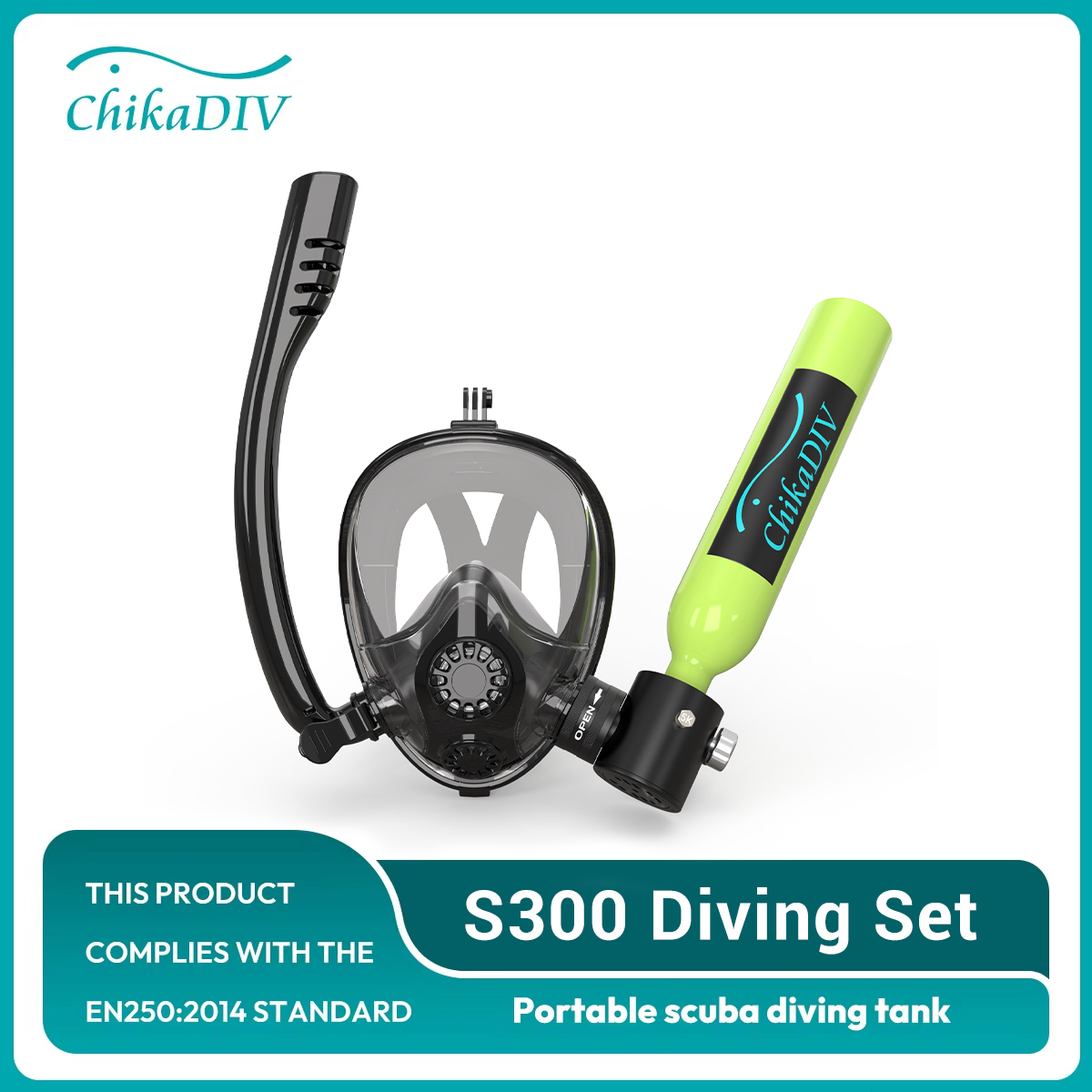 ChikaDIV 0.5L Full Face Snorke - Oxygen Mask Non-Rebreather ulasan dan harga