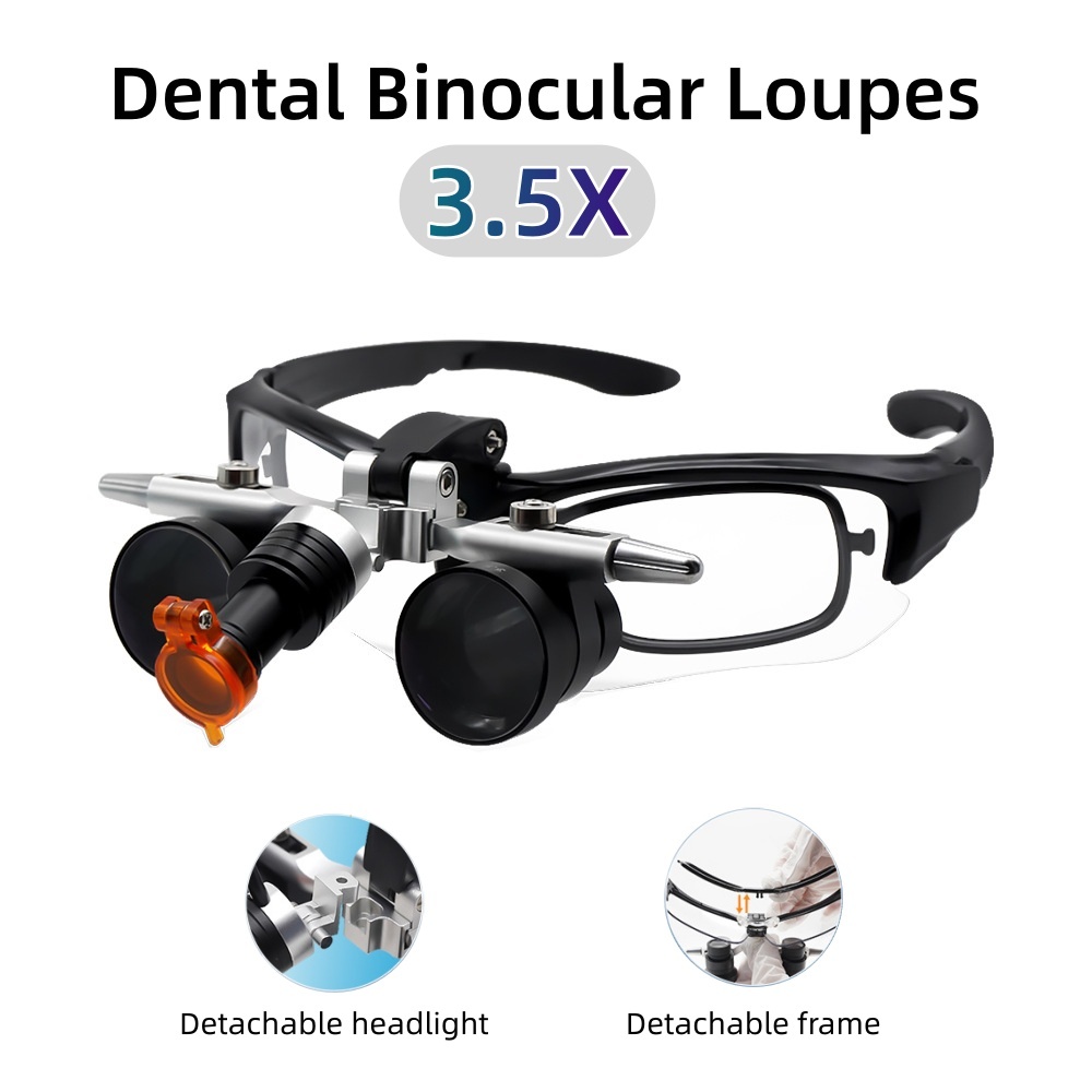 Dental Binocular Loupes 3.5X M - Led Medical Headlight ulasan dan harga