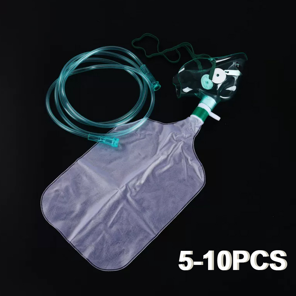 5-10Pcs Disposable Adult High  - Oxygen Mask Non-Rebreather ulasan dan harga